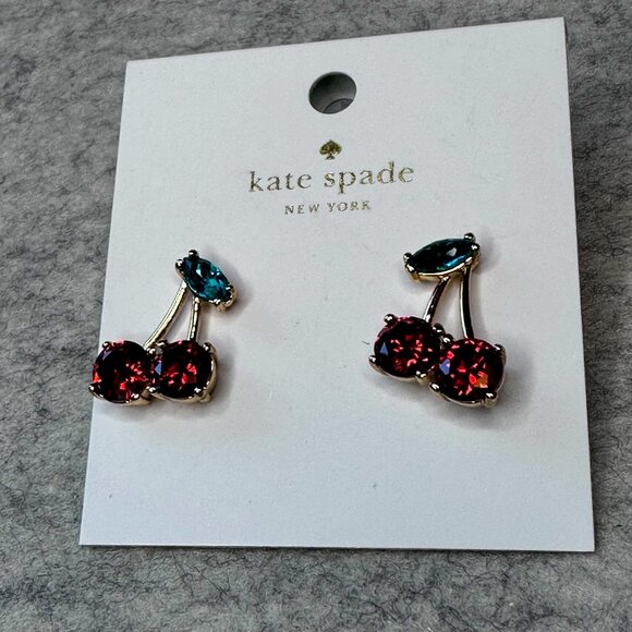 kate spade Jewelry - Kate Spade - "Ma Cherie" Cherry Studs Earrings, NWT